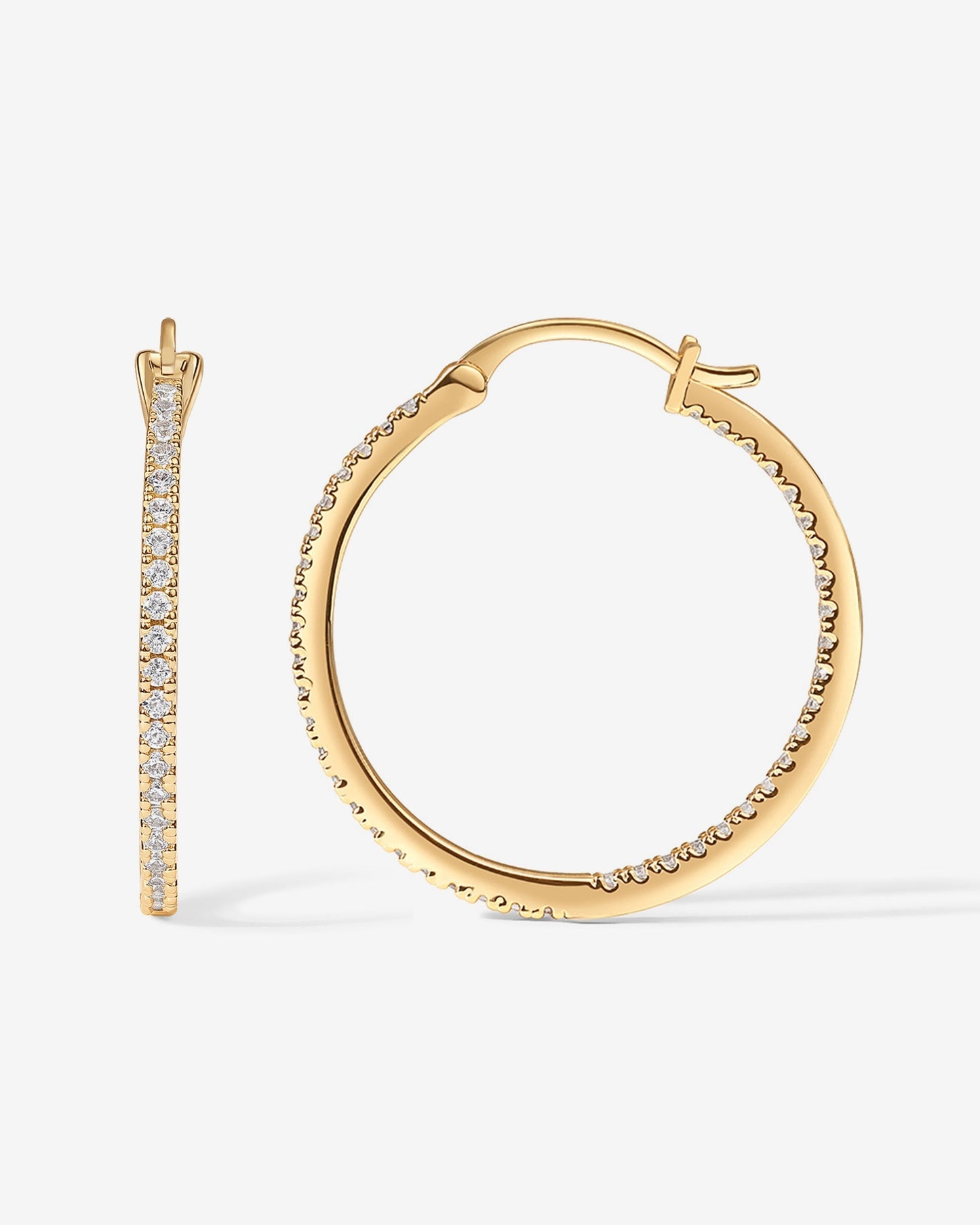 Vermeil Slim Inside-Out Hoops