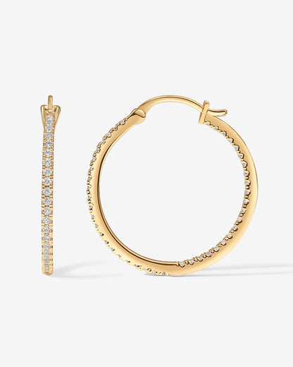 Vermeil Slim Inside-Out Hoops