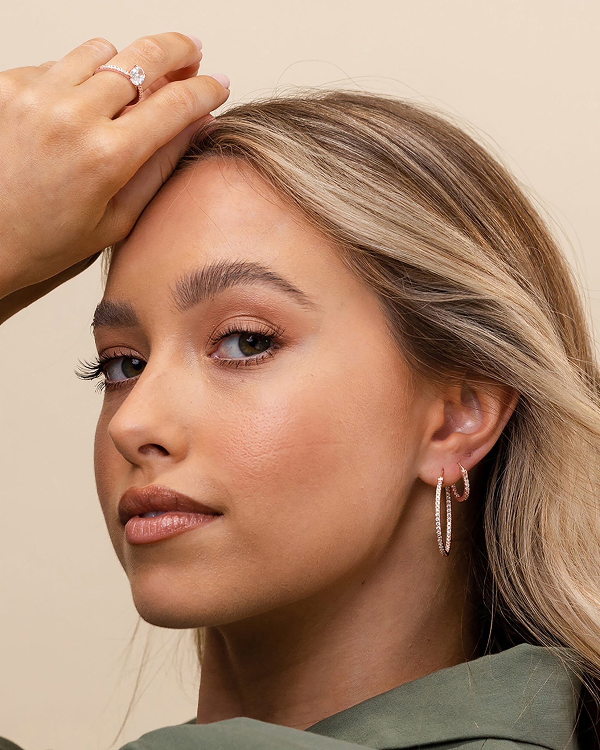 Vermeil Slim Inside-Out Hoops