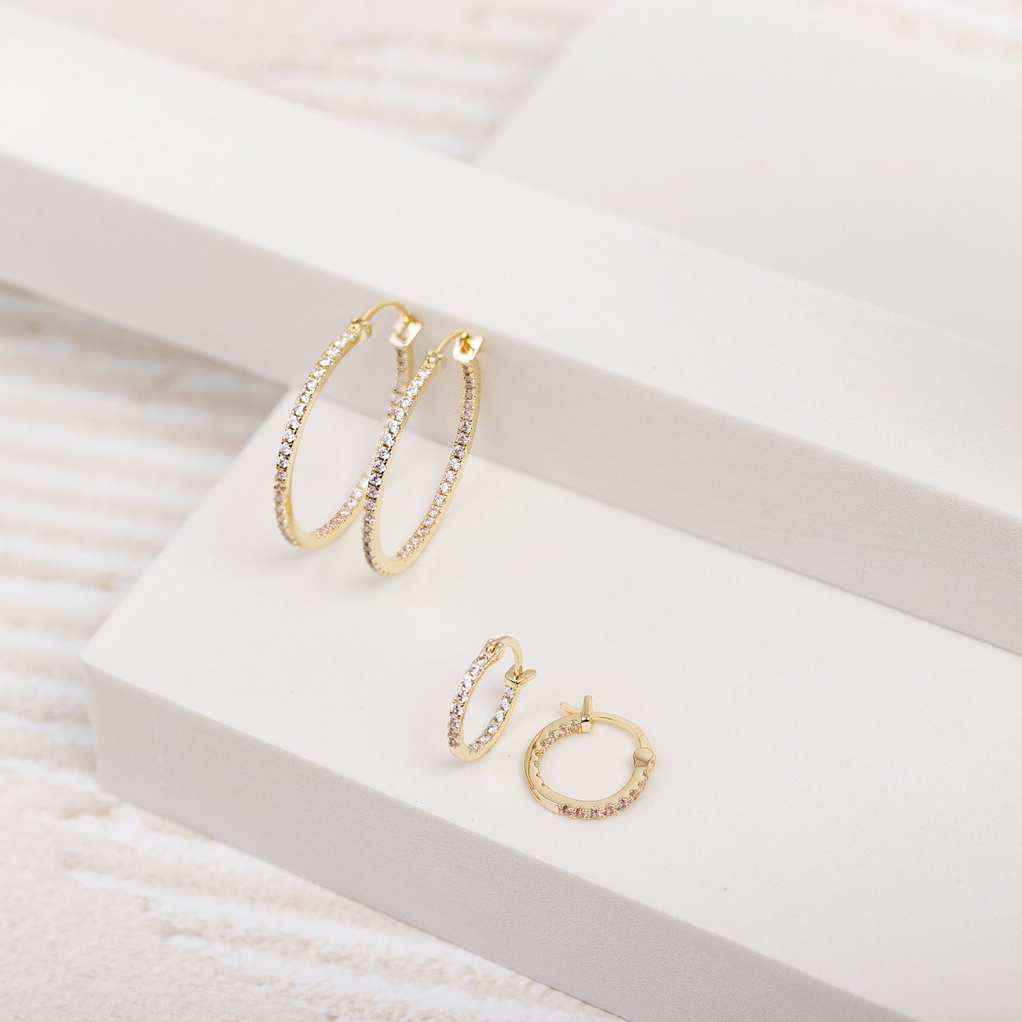 Vermeil Slim Inside-Out Hoops