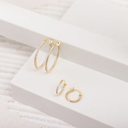 Vermeil Slim Inside-Out Hoops