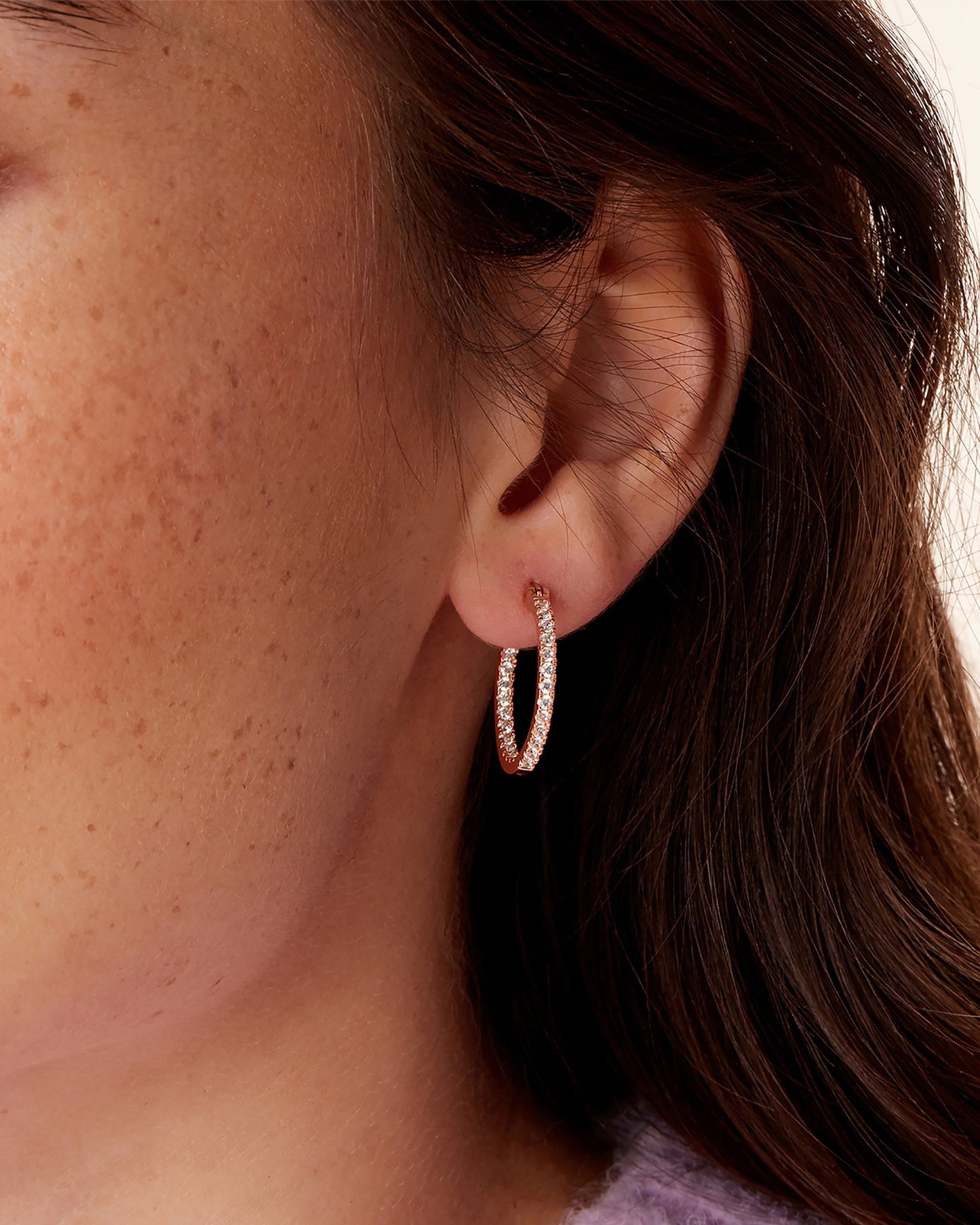 Vermeil Slim Inside-Out Hoops