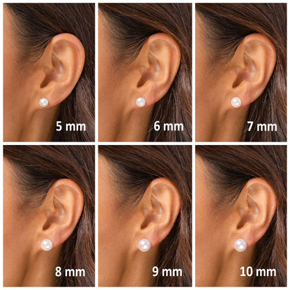 Gold Freshwater Pearl Studs