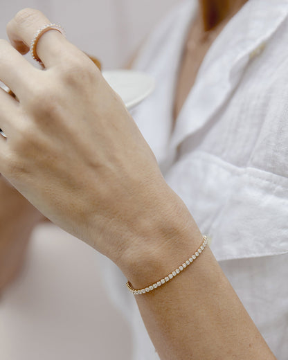 Vermeil Adjustable Tennis Bracelet