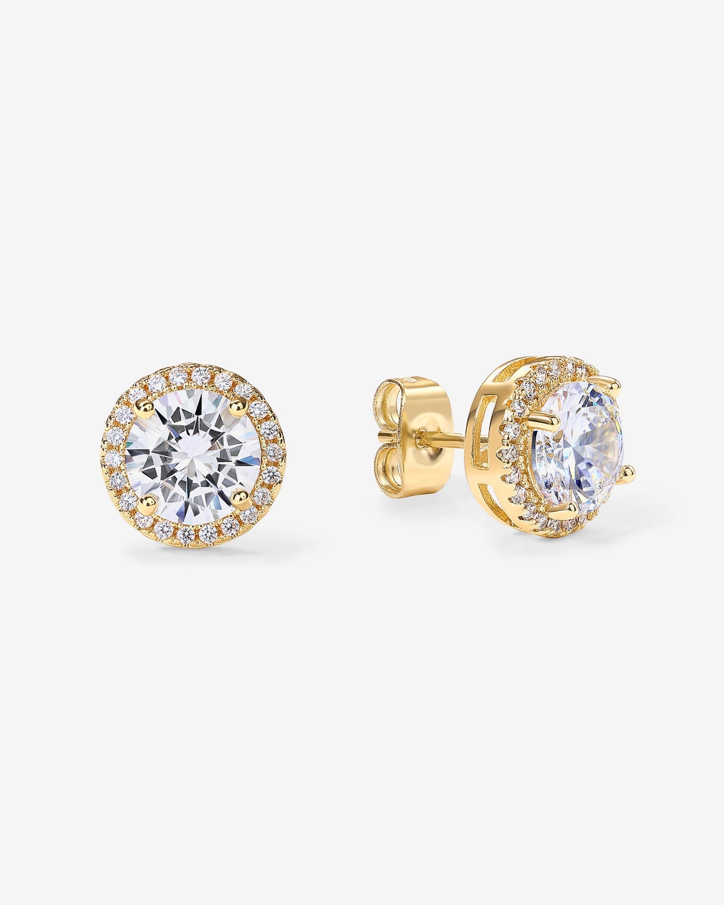 Vermeil Large Halo Studs