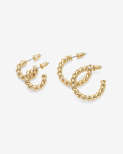 Vermeil Rope Hoops