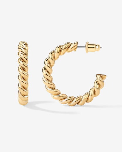 Vermeil Rope Hoops