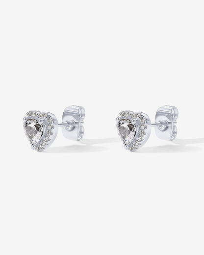 Heart Halo Studs