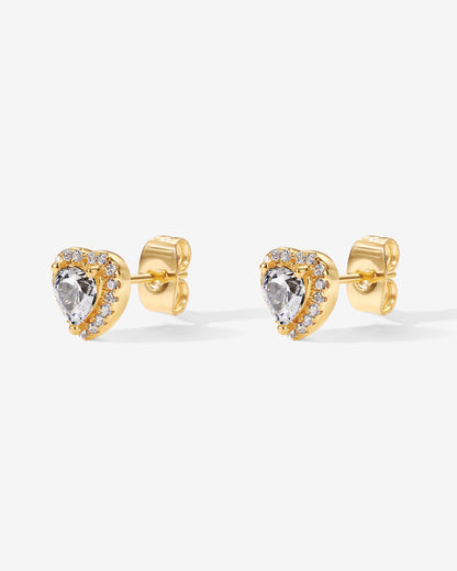 Heart Halo Studs