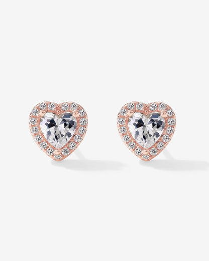 Heart Halo Studs