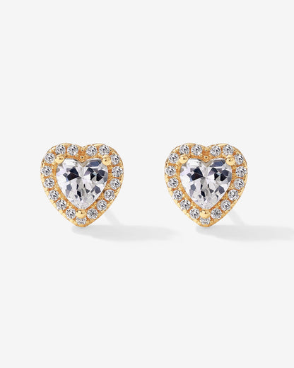 Heart Halo Studs