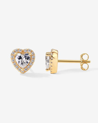 Heart Halo Studs