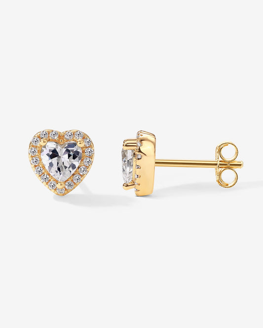 Heart Halo Studs