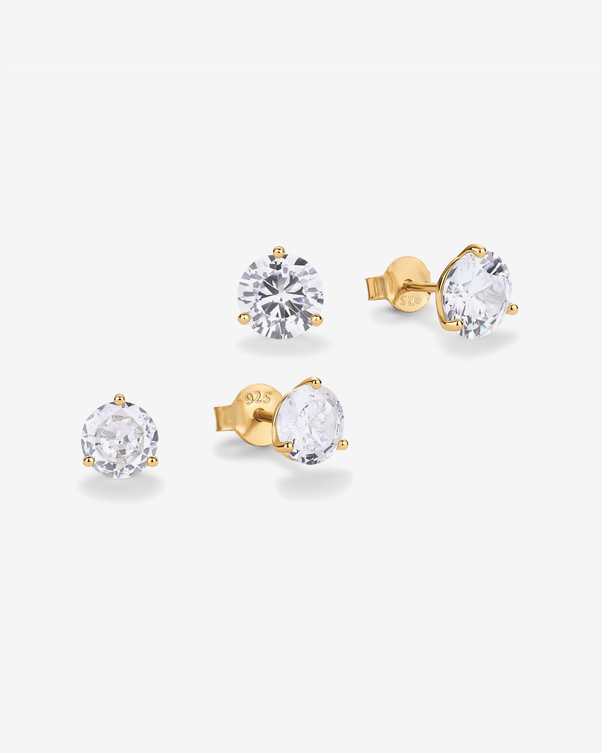 Three Prong Round Studs