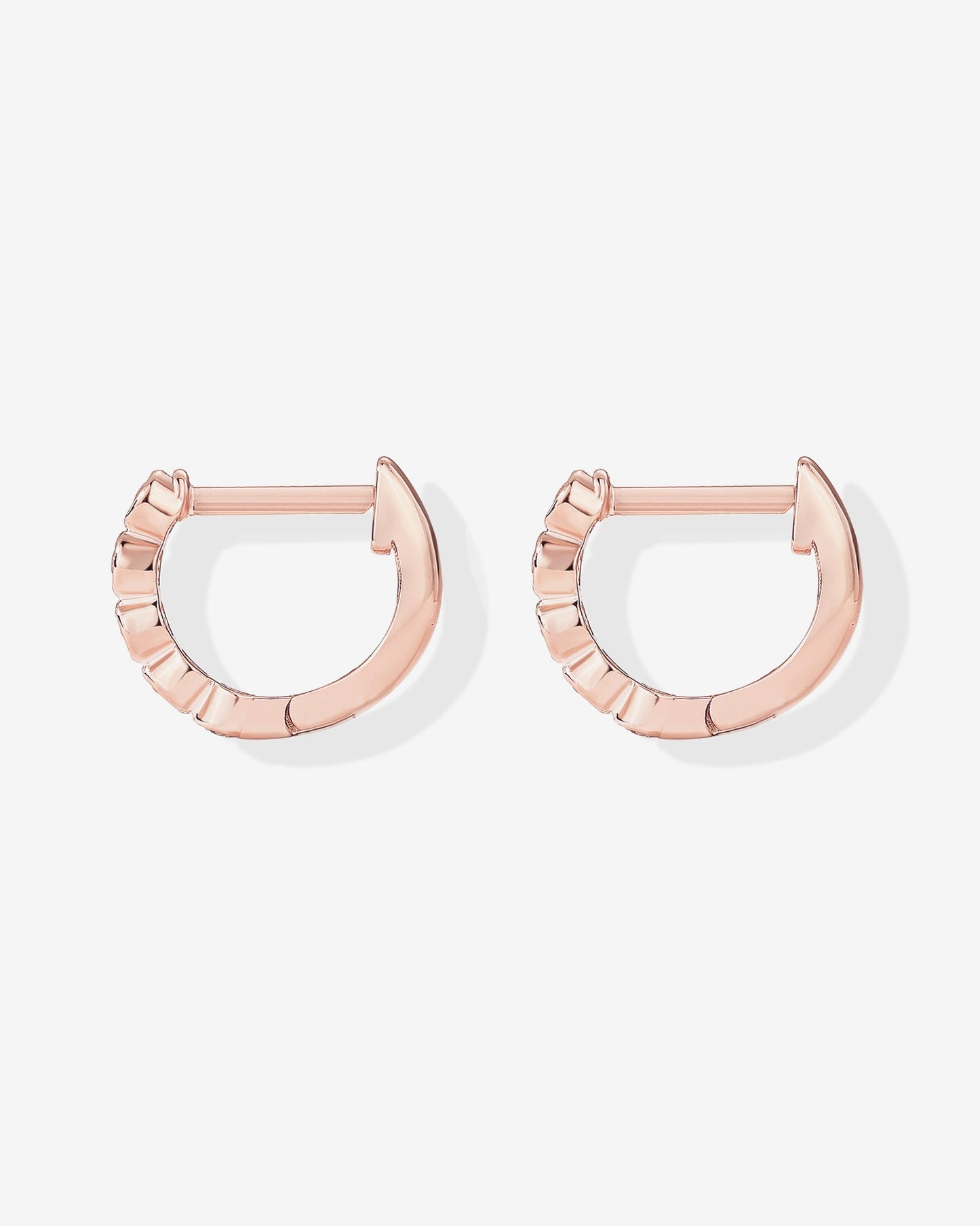 Bezel Set Huggies