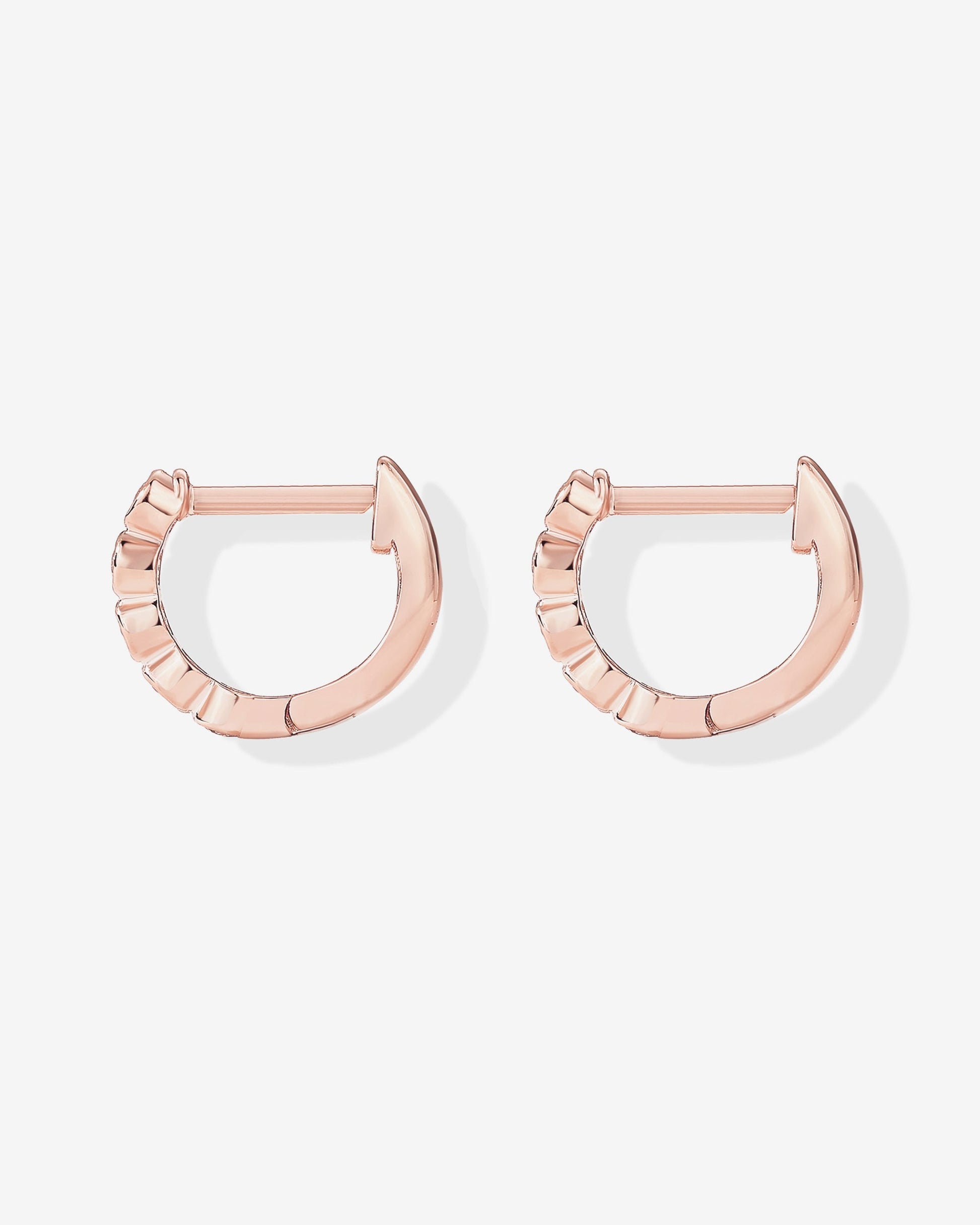 Bezel Set Huggies