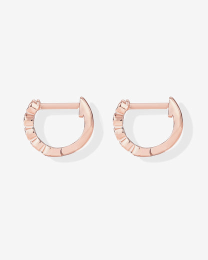 Bezel Set Huggies