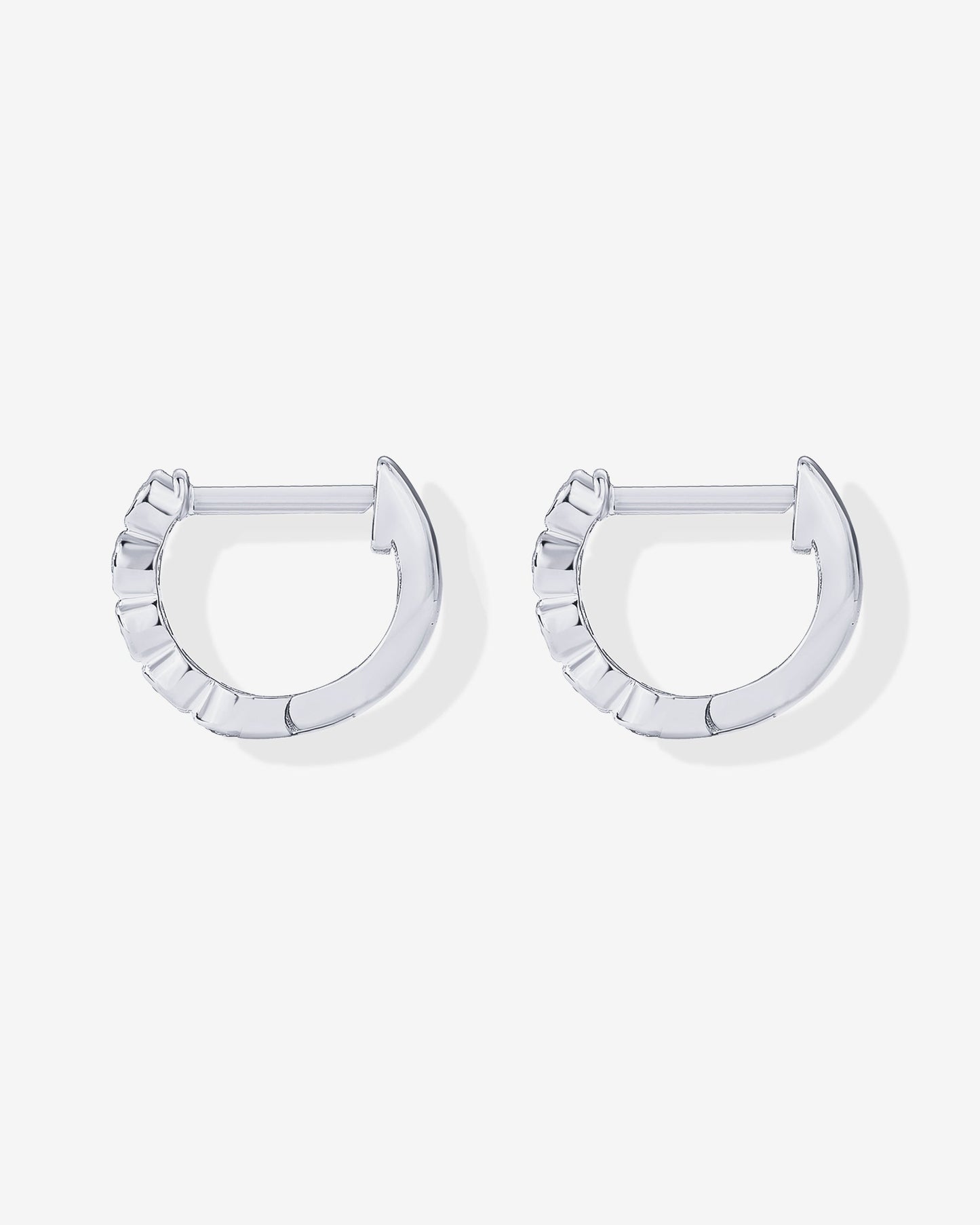 Bezel Set Huggies