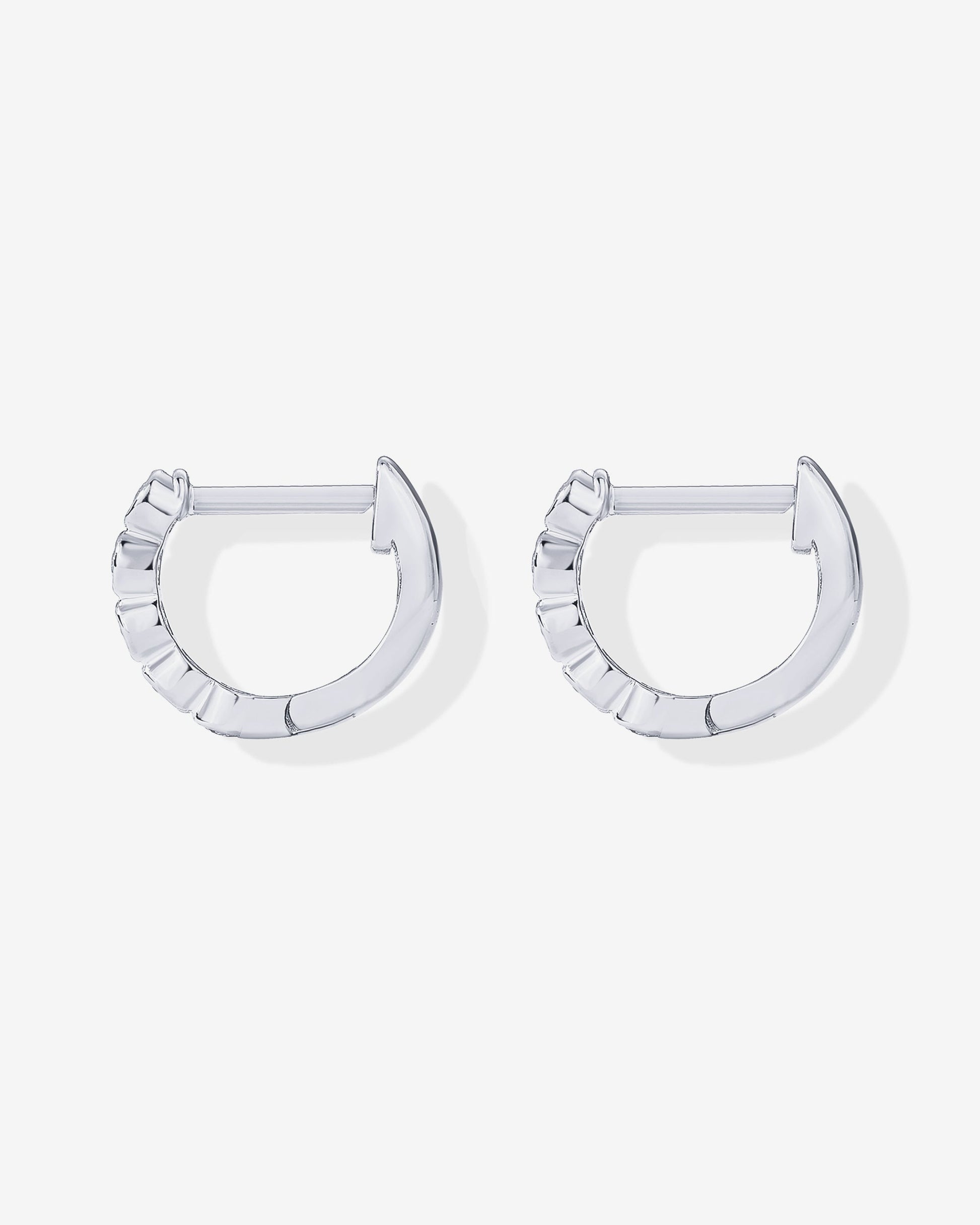 Bezel Set Huggies