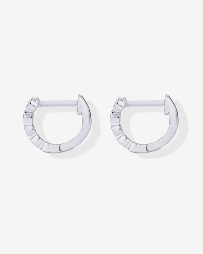 Bezel Set Huggies