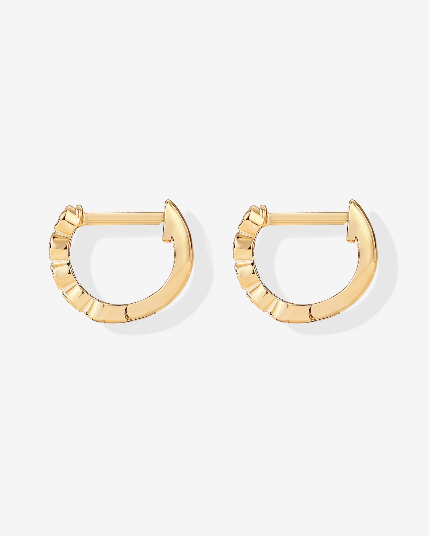 Bezel Set Huggies