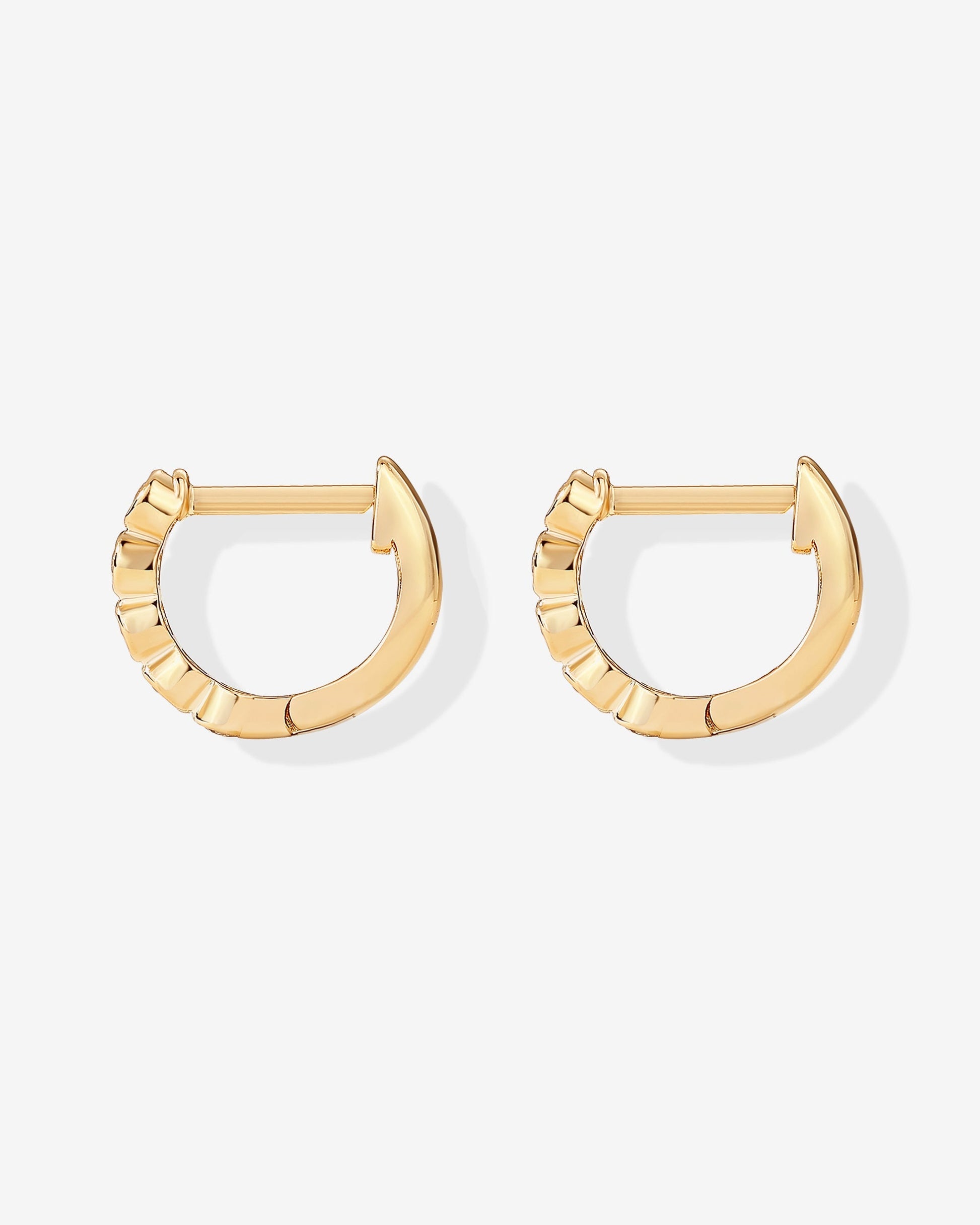 Bezel Set Huggies