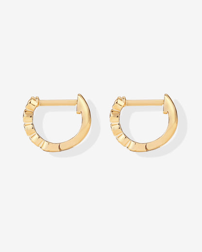 Bezel Set Huggies