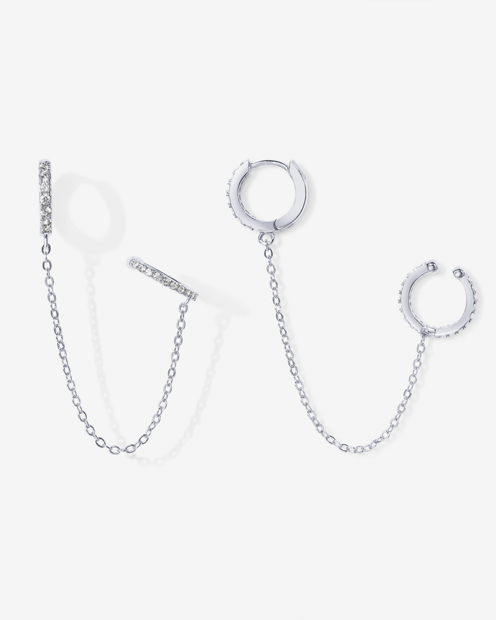 Ear Cuff Dangle Chain Earrings