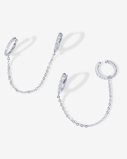 Ear Cuff Dangle Chain Earrings
