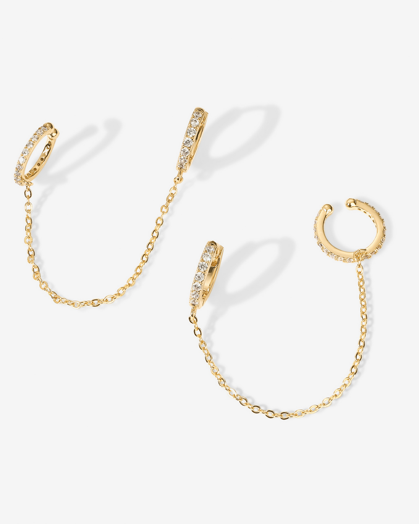 Ear Cuff Dangle Chain Earrings