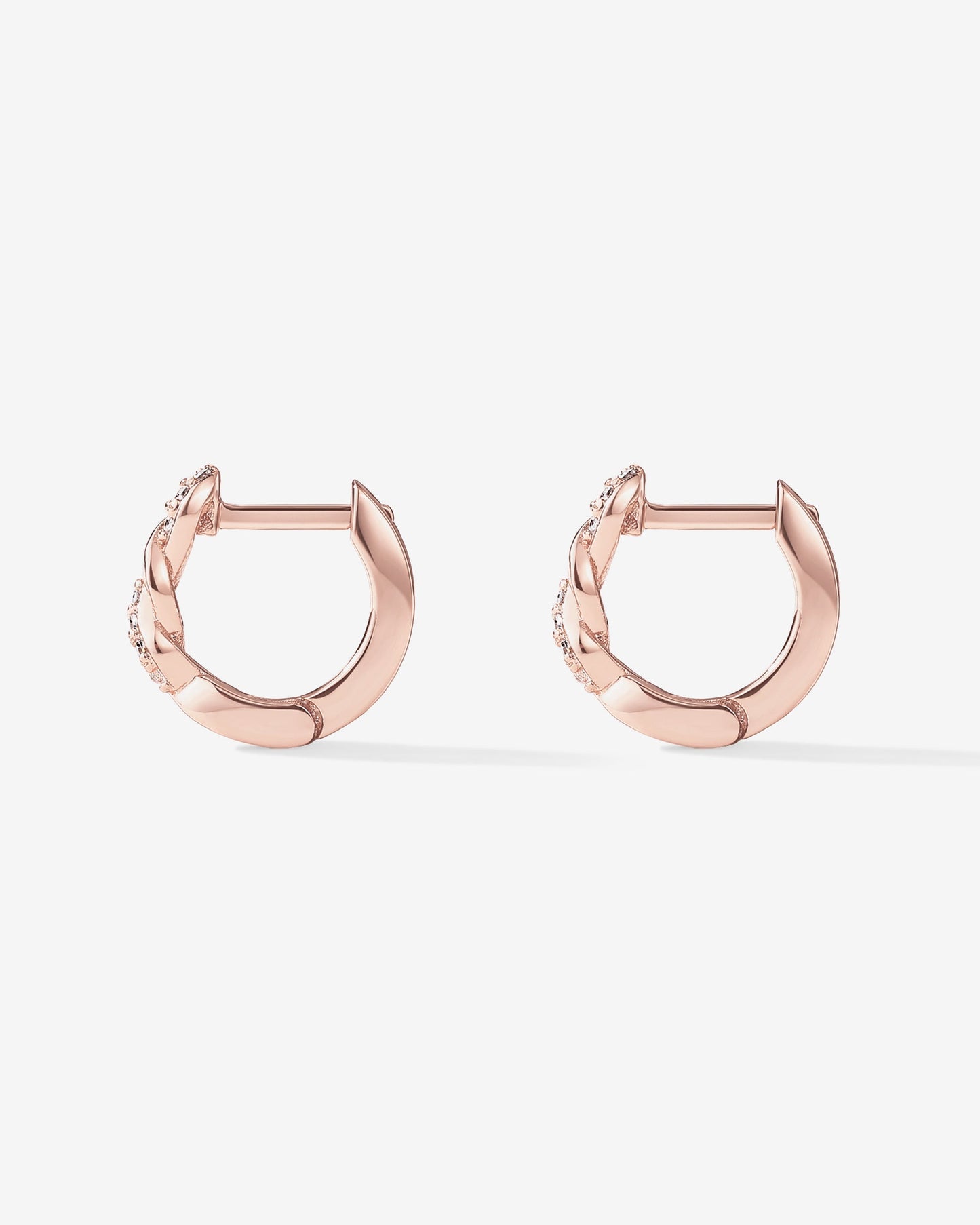 Twisted Cubic Zirconia Huggies