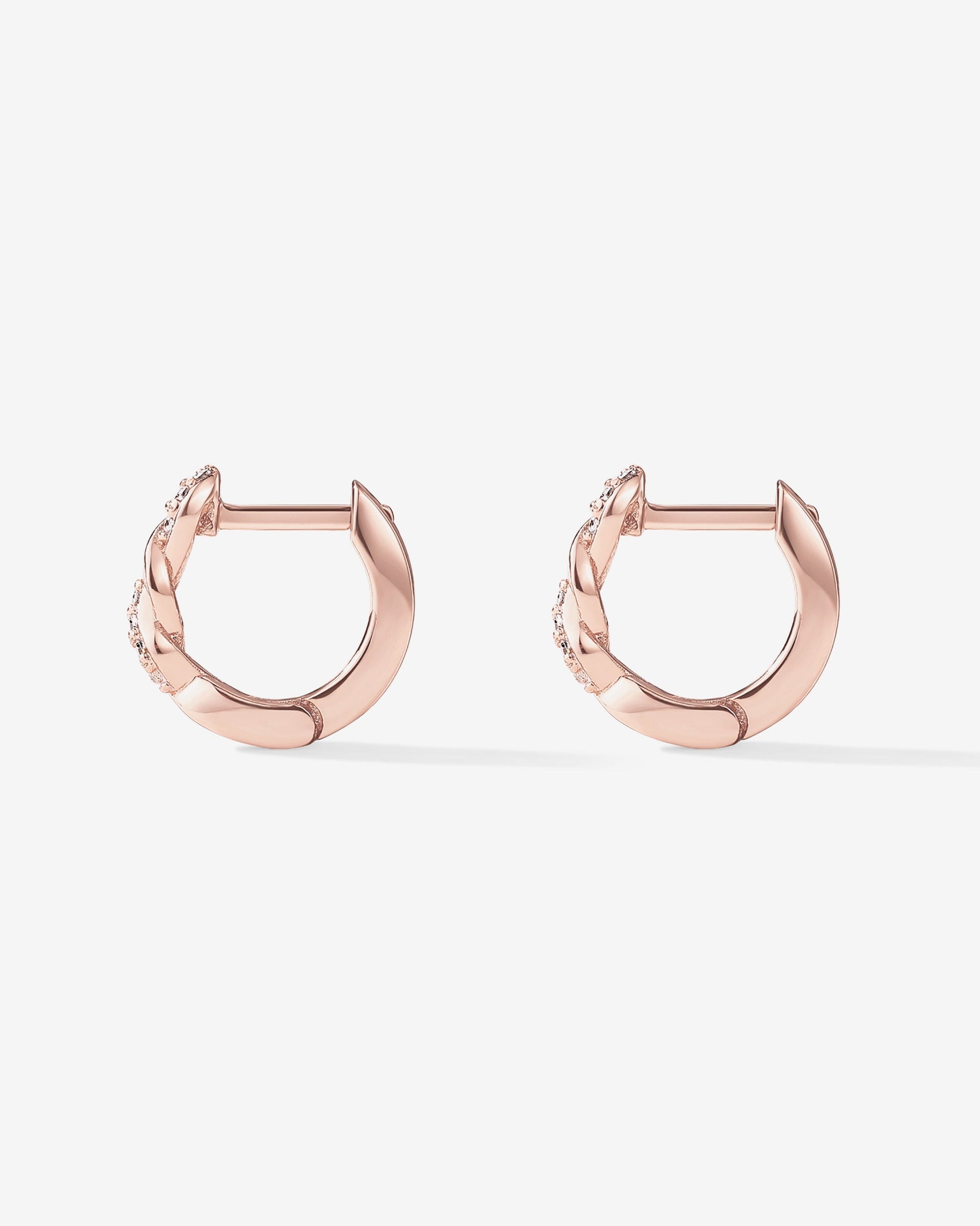Twisted Cubic Zirconia Huggies