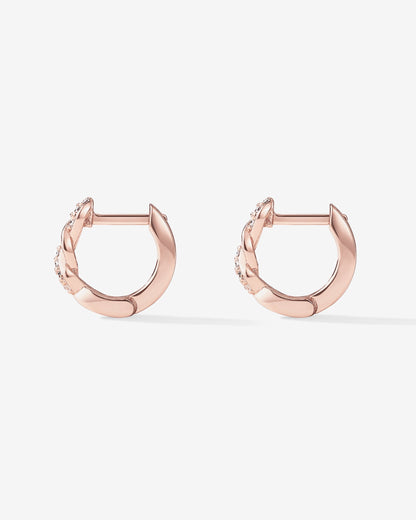 Twisted Cubic Zirconia Huggies