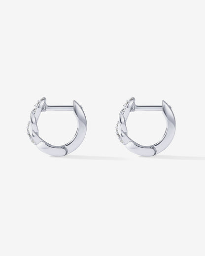 Twisted Cubic Zirconia Huggies