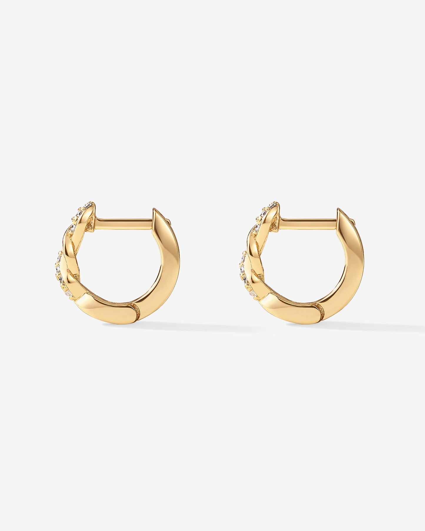 Twisted Cubic Zirconia Huggies