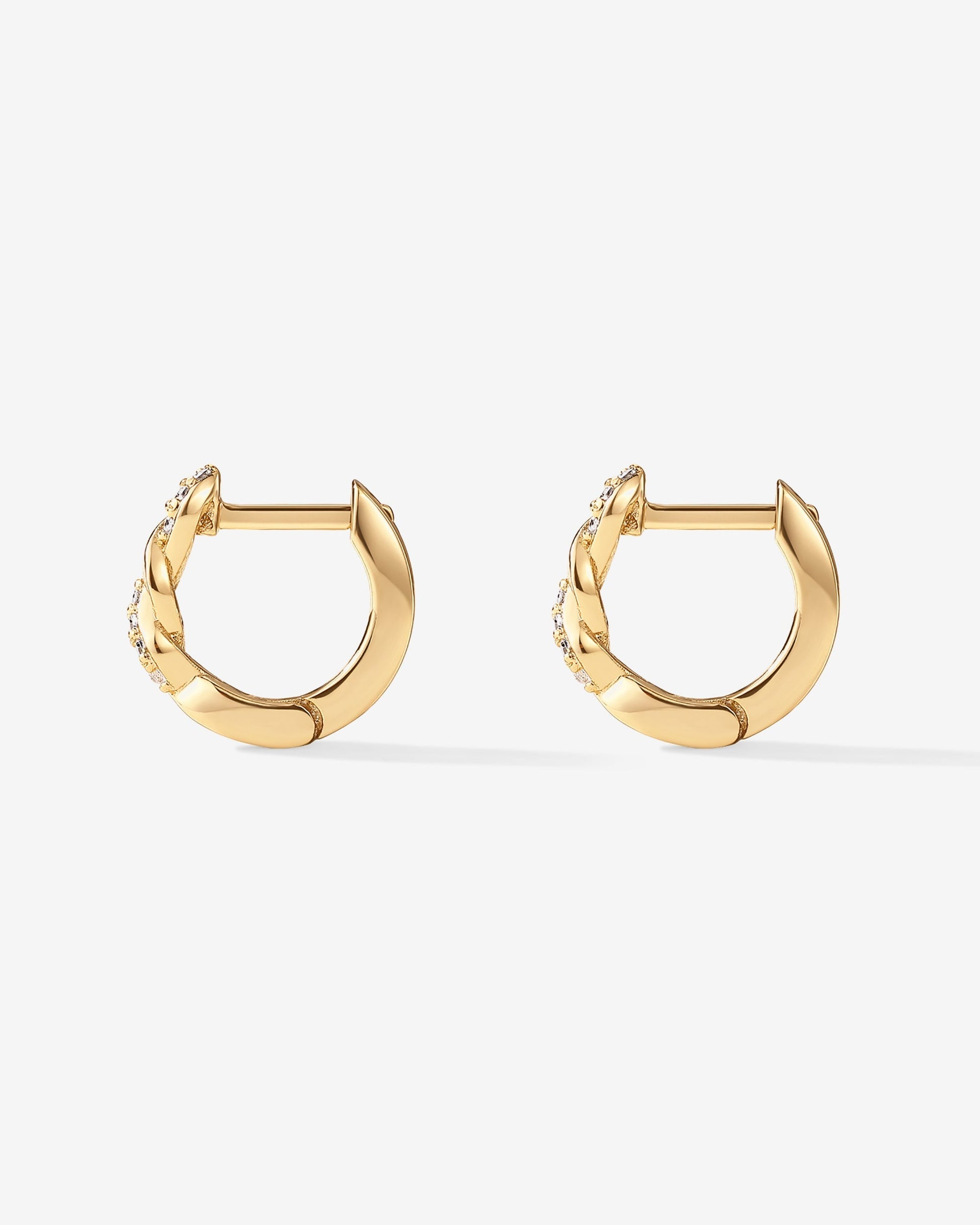 Twisted Cubic Zirconia Huggies