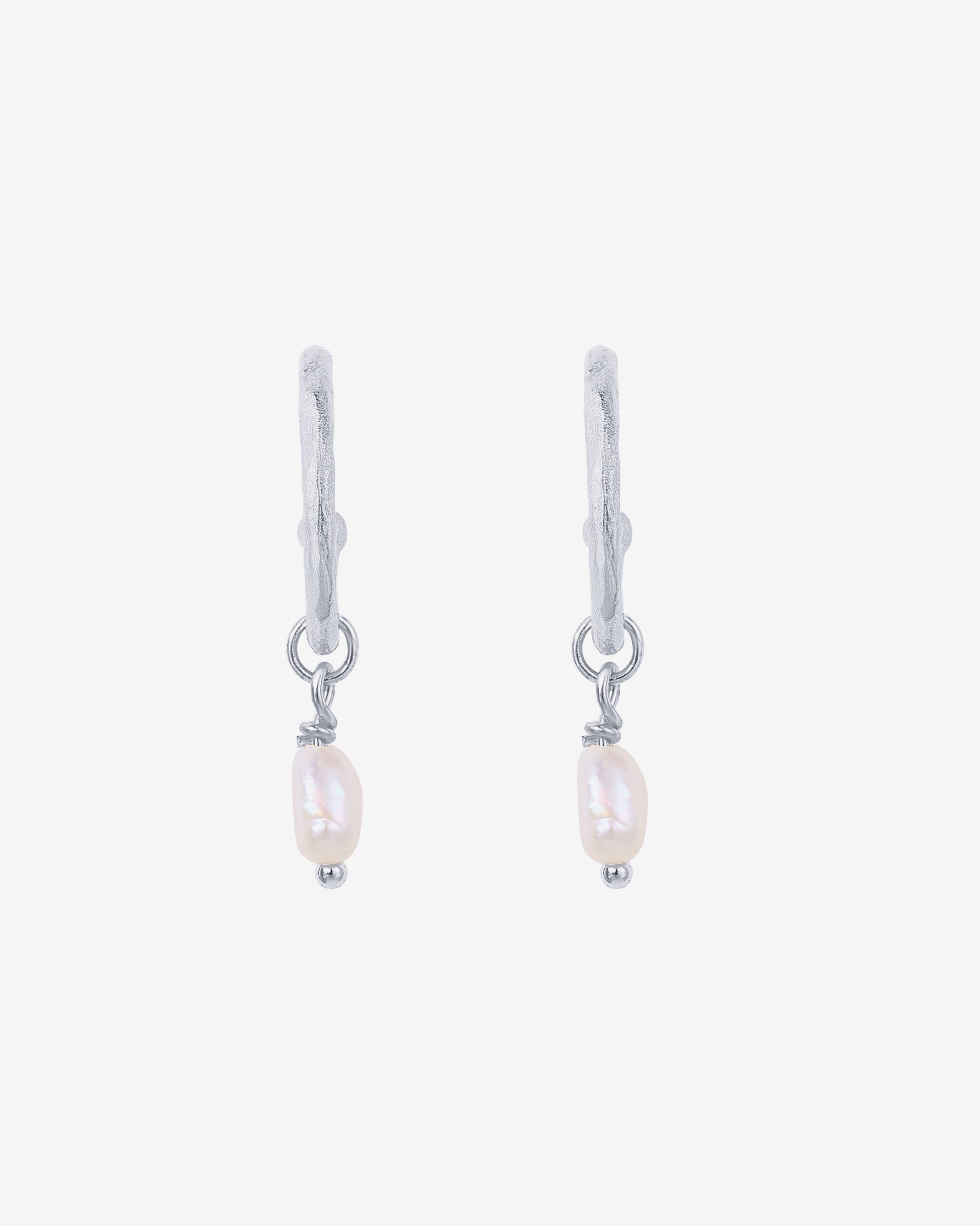 Drop Pearl Hoops