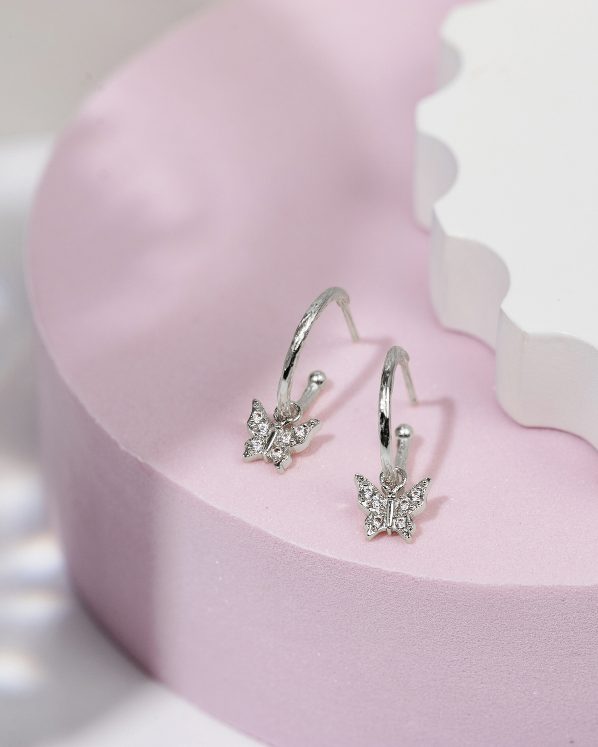 Drop Butterfly Hoops