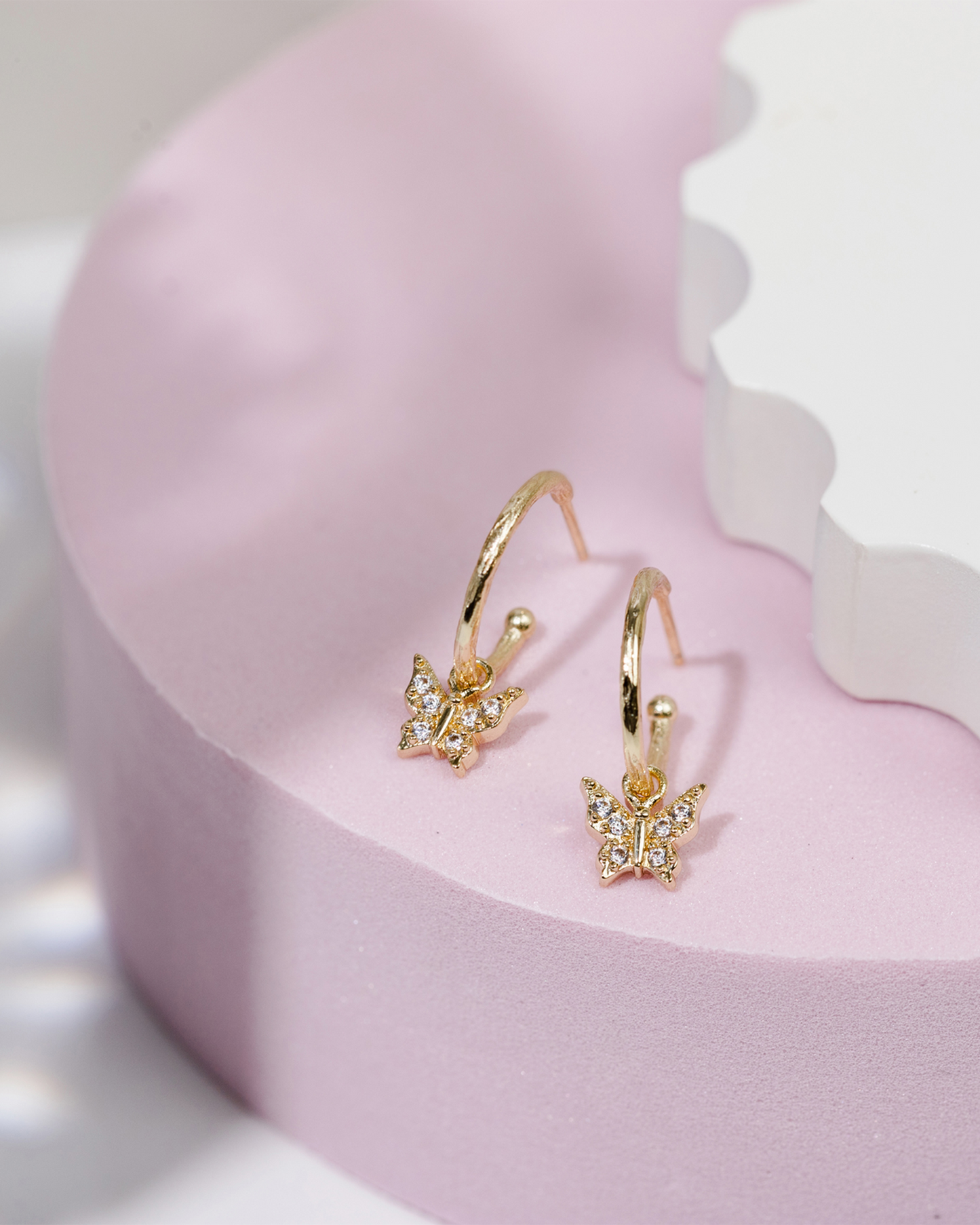 Drop Butterfly Hoops