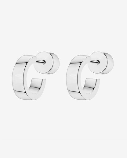 Small Squared Edge Hoops