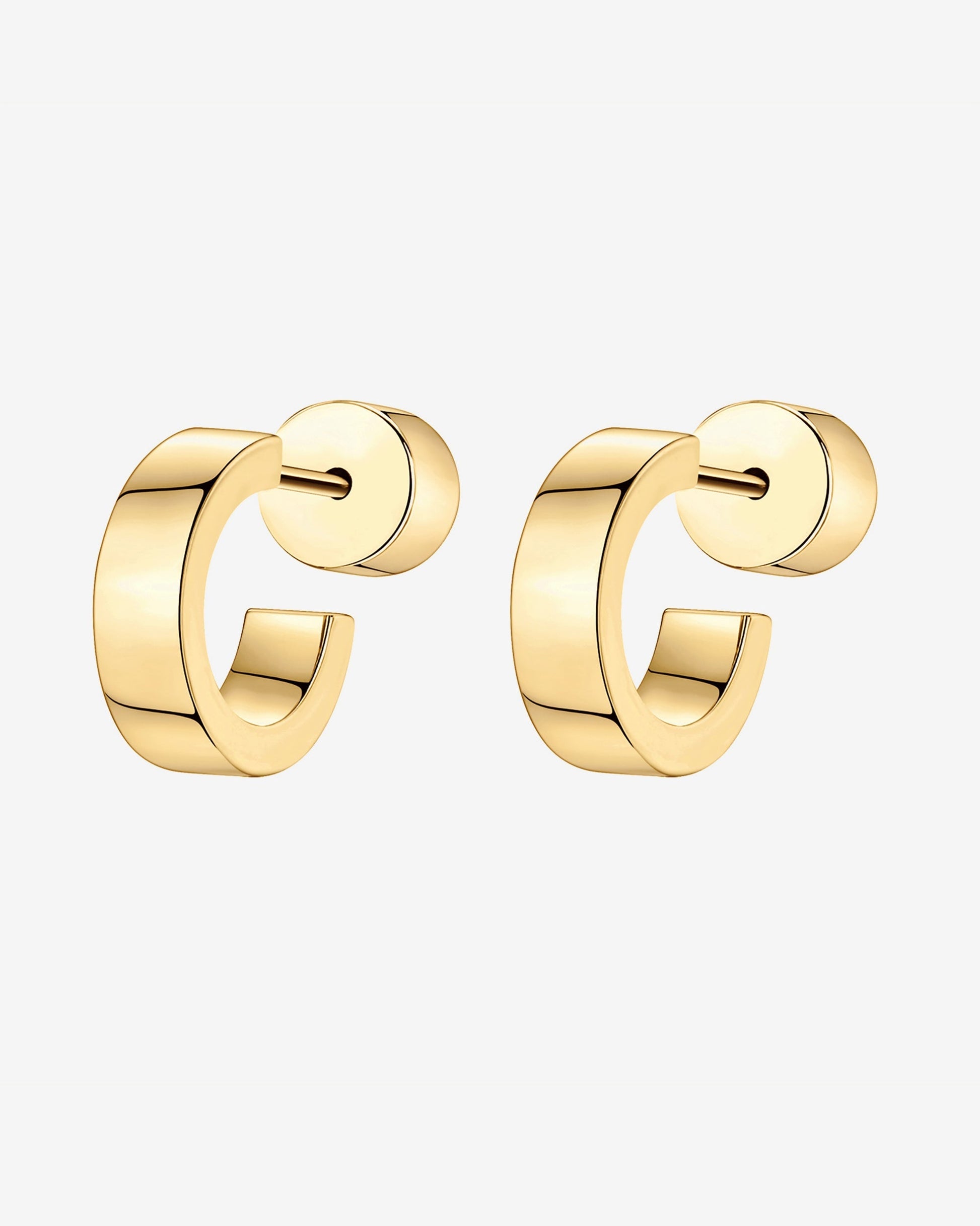 Small Squared Edge Hoops
