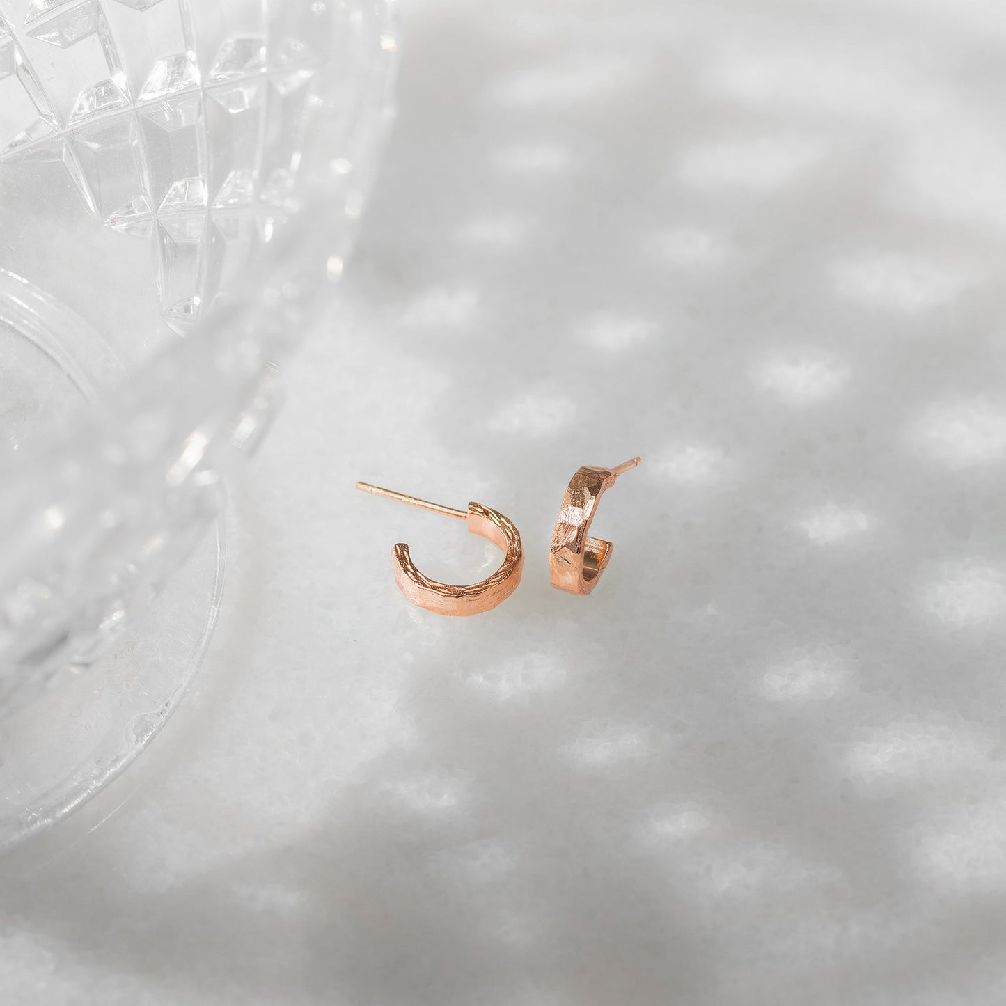 Hammered Thick Hoop