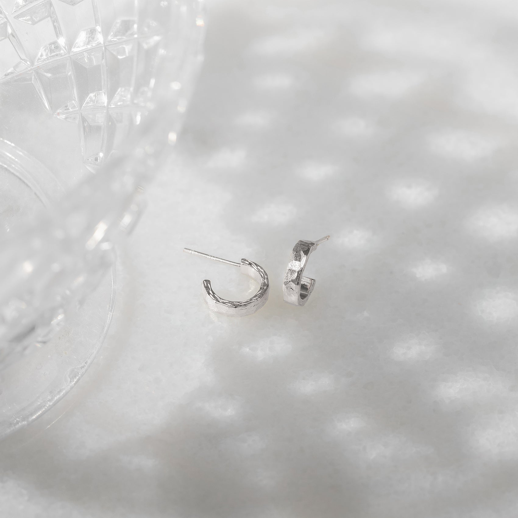 Hammered Thick Hoop