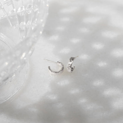 Hammered Thick Hoop