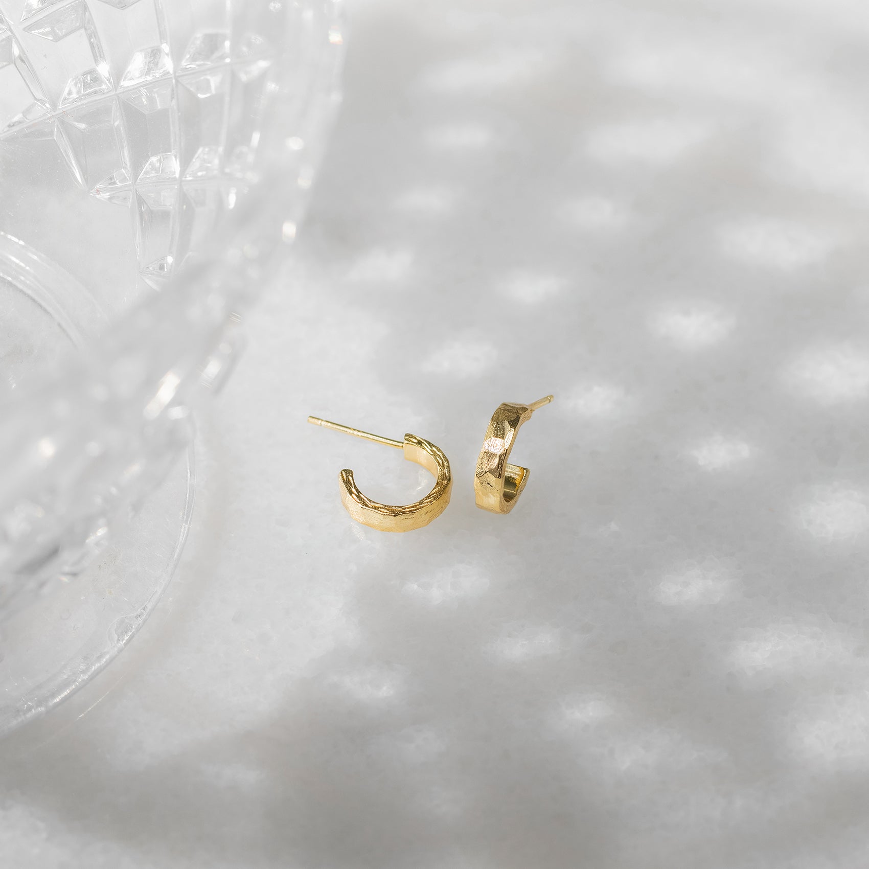 Hammered Thick Hoop