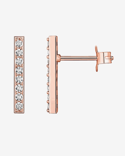 Cubic Zirconia Bar Studs