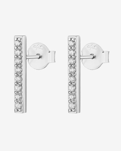 Cubic Zirconia Bar Studs
