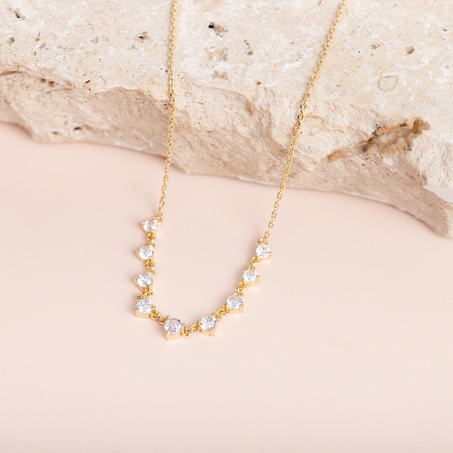 Cubic Zirconia Chain Necklace