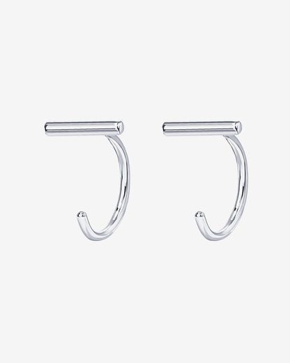 Bar Half Hoop Huggie