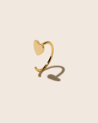 Heart Half Hoop Huggie